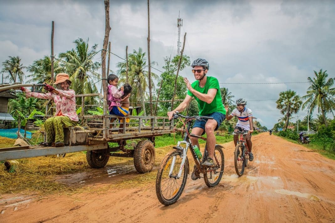 expats enjoying their bike ride